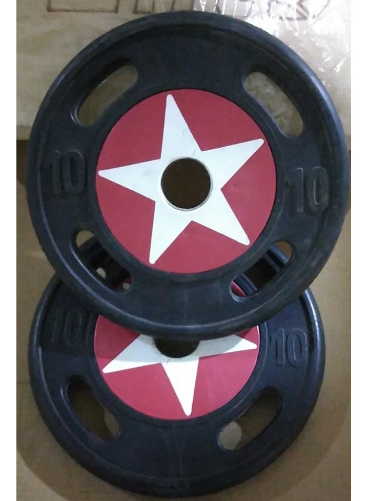 Black America Weight Plates 10kg(51mm hole/2 PCS) - Image 1